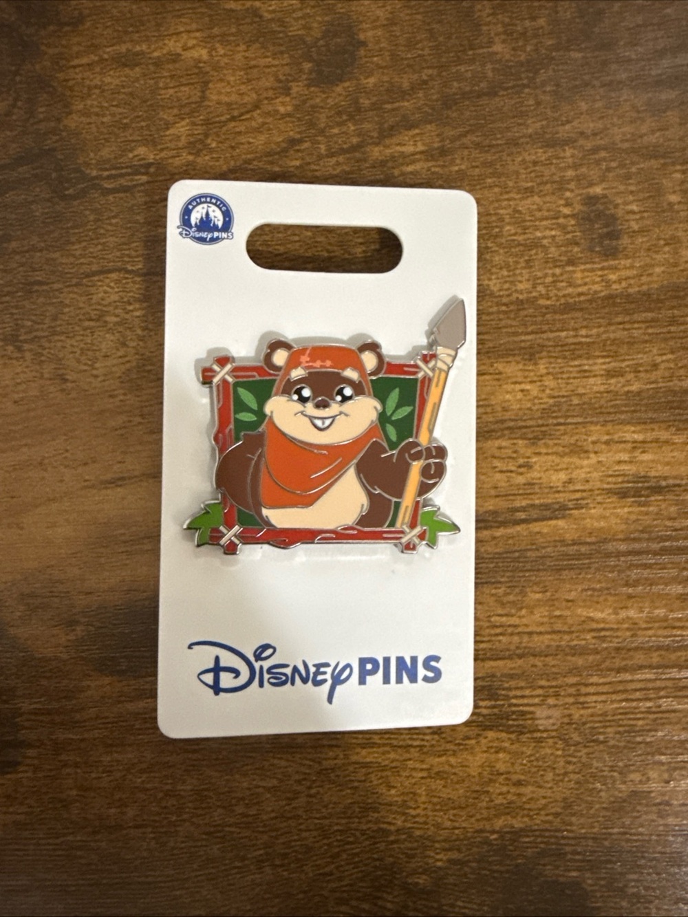 Disney Pins Star Wars Ewok Wicket holding Spear Enamel Pin NIP